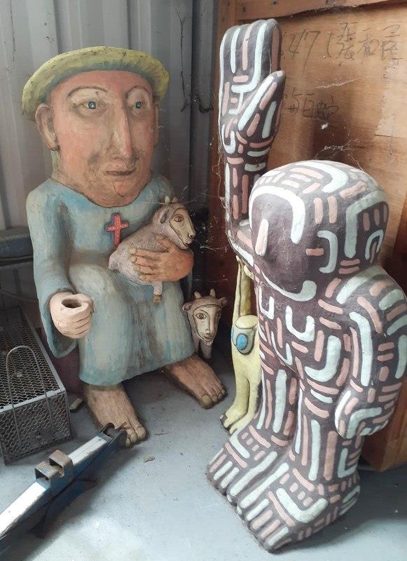 工作室一角的作品