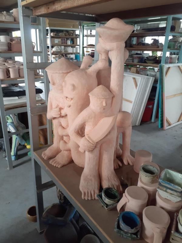 工作室裡的進行中作品